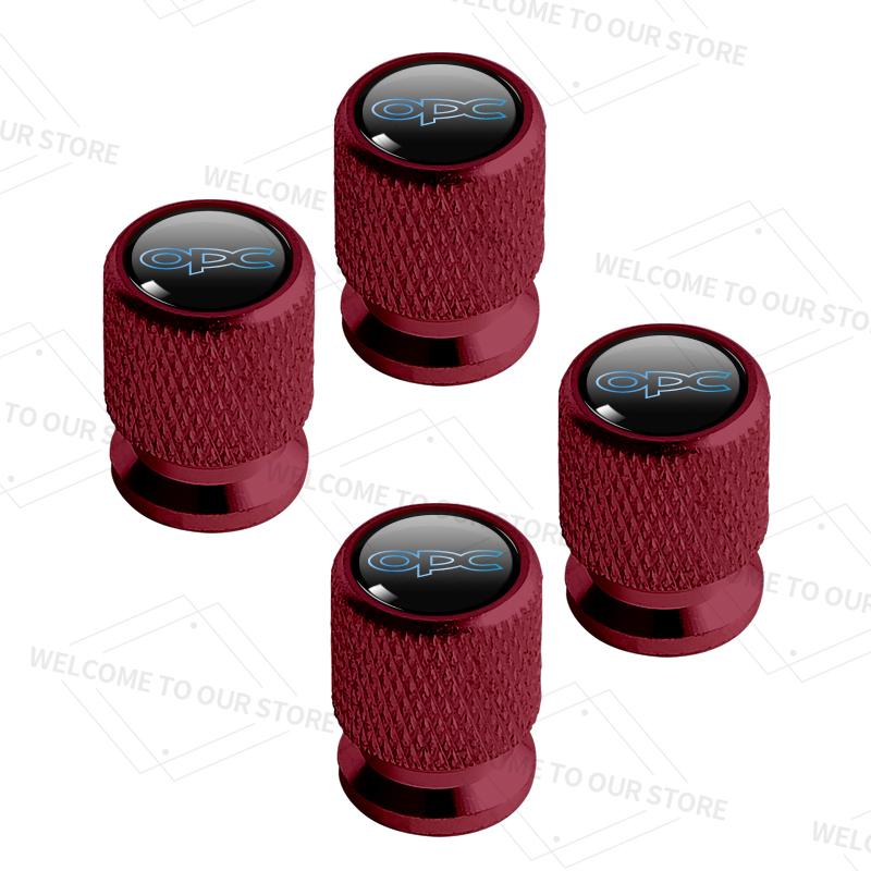 4pcs/1set For Opel OPC LINE Logo Mokka Antara Insignia VXR GSI GS GTC Car Valve Caps Wheel Tires Air Tyre Stem Protective Cover