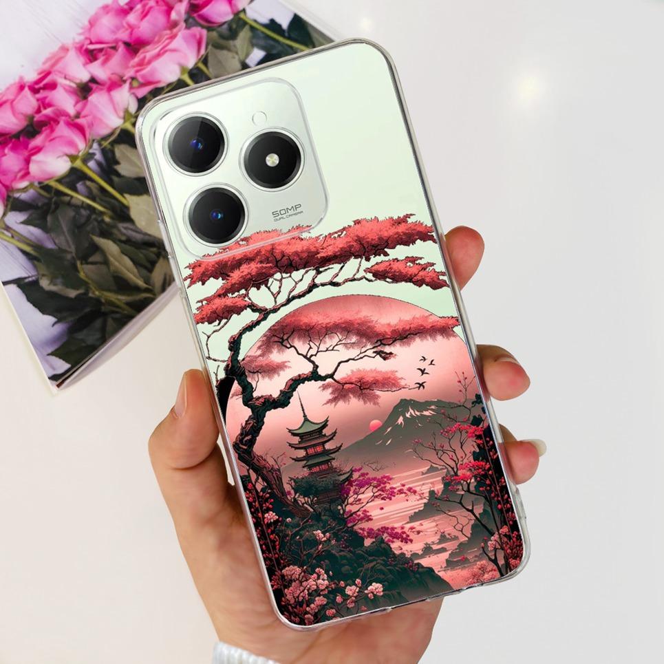 Couple Love Heart Back Case For Realme Narzo N61 N63 Realme C63 C61 Transparent Soft TPU Slim Silicone Phone Cover Fashion Capas