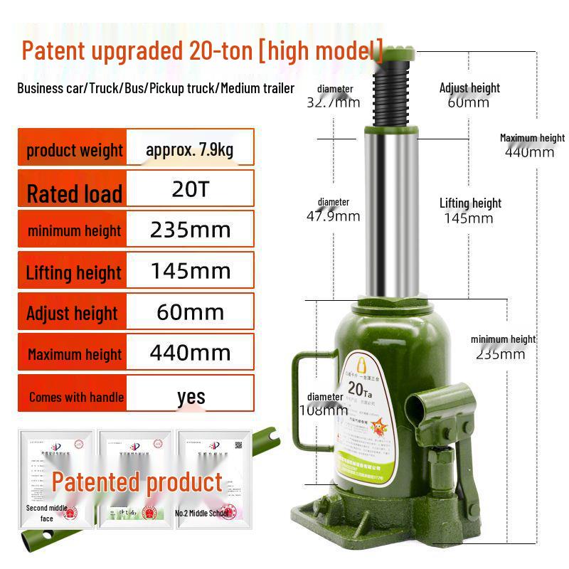 100T Heavy-Duty Vertical Hydraulic Hand-Operated Car Jack