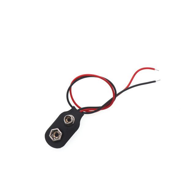 5Pcs T-Type I-Type 9V Battery Snap 15cm Lead Wire Connector Battery Clip Cap