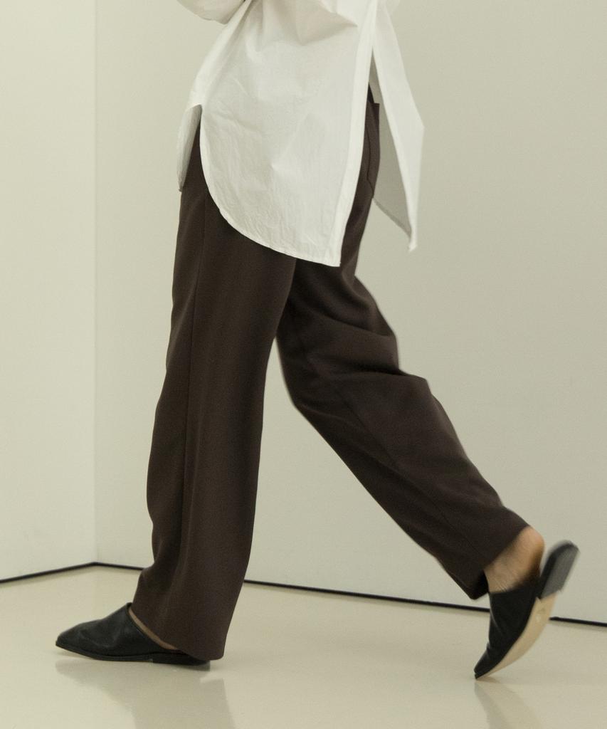Eonlaikeulug Bern Wide Banding Slacks (Dark Brown)_W