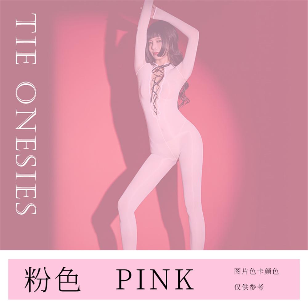 Sexy Women Cosplay Maid Tight Oil Glossy Elastic Bodysuit Stain Sheer See Through Silky Yoga Jumpsuit Bandage Hollow Out Leotard