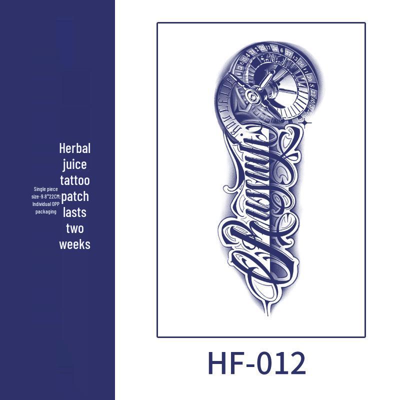 Waterproof Long-lasting European-American Herbal Arm Tattoo Sticker for Men