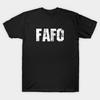 Herren Schwarzes Print-T-Shirt Fafo - Fool Around And Find Out 4 No-Cut Transferpapier Druck Baumwoll-T-Shirt