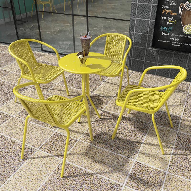 European Style Outdoor Cafe Milk Tea Table and Chair Set