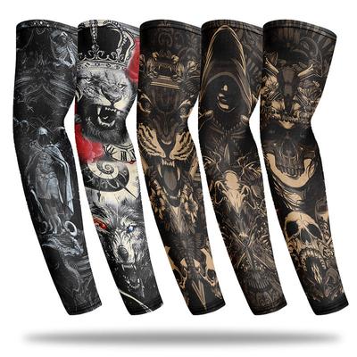 Ice Silk Arm Sleeves Custom Disposable Human Tattooed Cuff European Cup Cover Sun Protection Warmer Adult Men Women