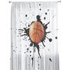 Ink Splash Basketball Sport Sheer Curtains Window Tulle Curtains For Living Room Bedroom For Kitchen Veiling Curtains Decoration