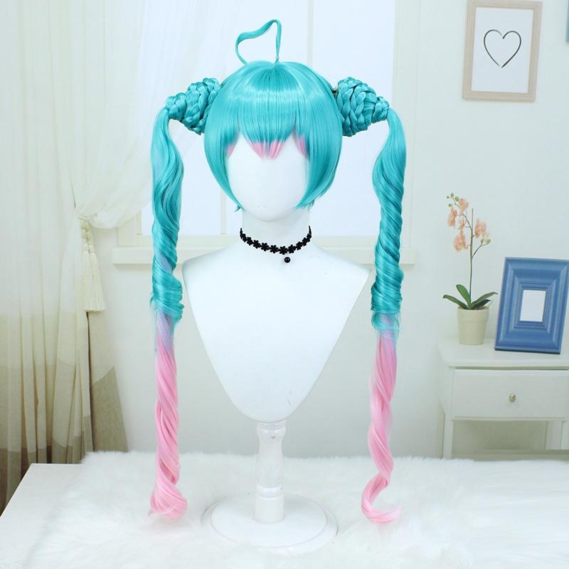 Cosplay Wig Vibrant 100cm High-temperature Fiber For Anime Fans