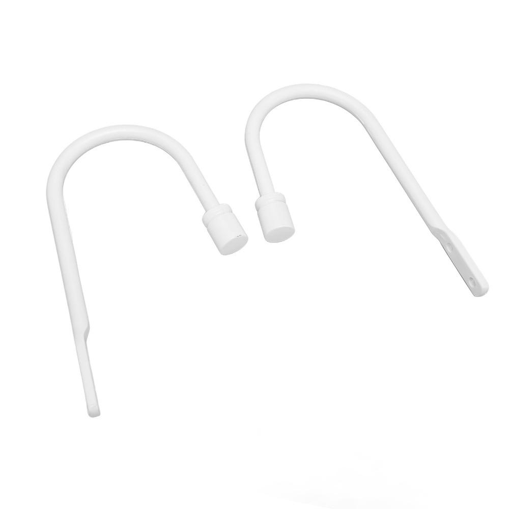 2Pcs Carbon Steel Curtain Holdbacks White Drapery Holdbacks Window Curtain Holdbacks Office