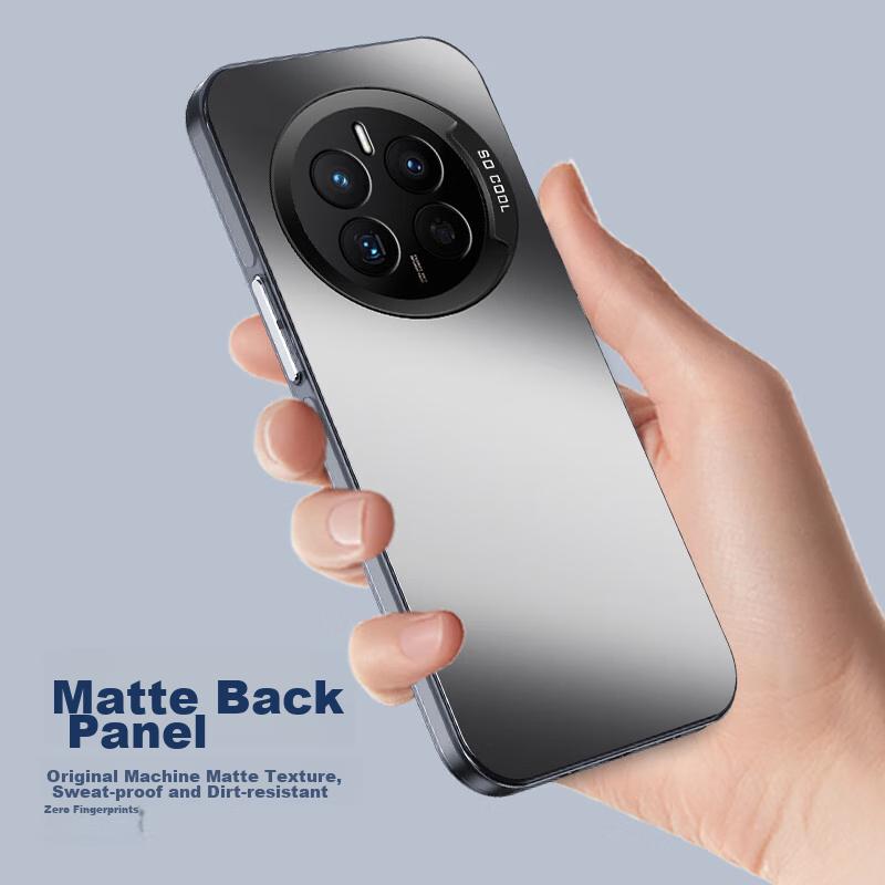 Huawei Mate50 Phone Case, Huawei Mate50 Protective Cover, Frosted Full Coverage Ultra-Thin Shockproof Anti-Fingerprint Case - Graphite Black