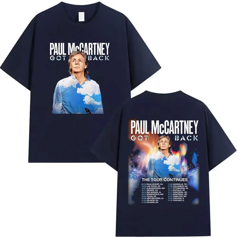 Paul Mccartney Got Back Tour 2025 Graphic T Shirts Unisexs Hip Hop Rock Style Short Sleeve Tshirts Pure Cotton Tshirt Streetwear