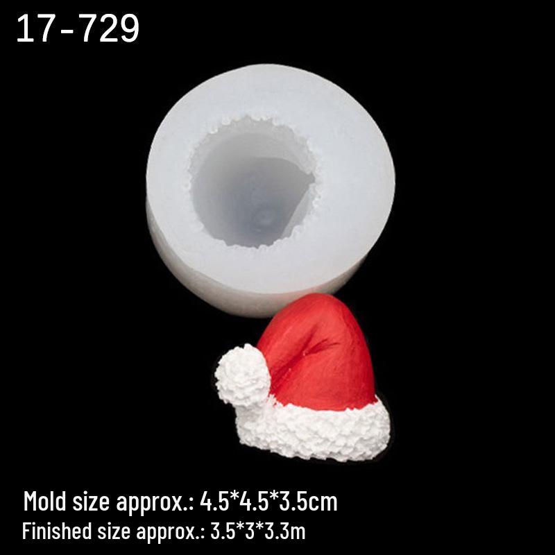 3D Christmas Hat Shape Silicone Mold for Fondant, Epoxy, Clay, DIY Candles