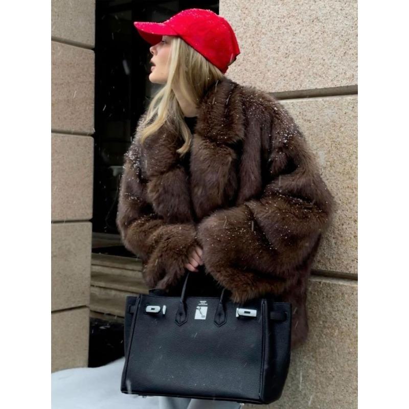 Women's clothing eco-friendly fox hair dyed sharp imitation fur fur coat suit collar artificial fur coat fluffy clothes