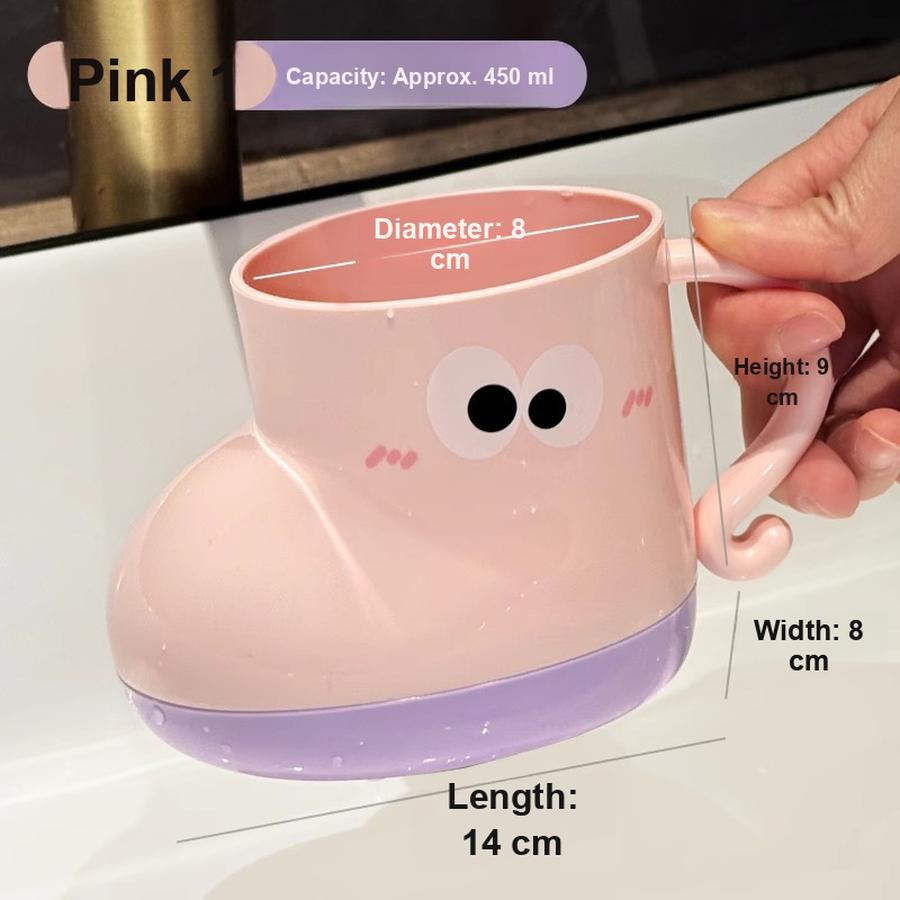 Mini Baby Cup with Toothbrush Holder, Children s Rinse Cup, Couple s Gift, Student, Cartoon Toothbrush Cup 14*9cm