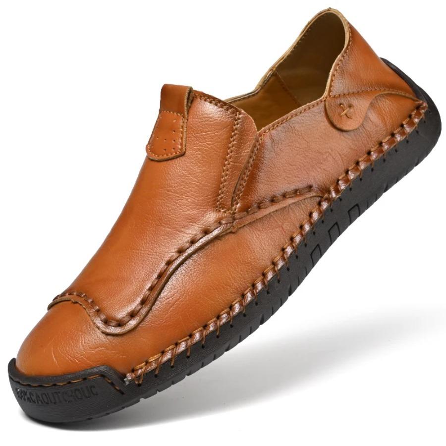 2025 Hot Sale Comfortable Men's Casual Shoes Outdoo Men Driving Shoes Handmade Leather Flat Men's Shoes Breathable Men Loafers