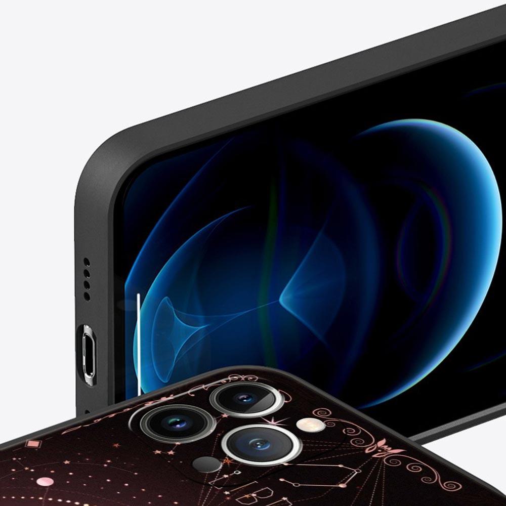 Constellation Phone Case For iPhone 17 16 15 Pro Max 11 12 13 14 7 8 Plus SE 2020 X XR XS Cover Soft Black
