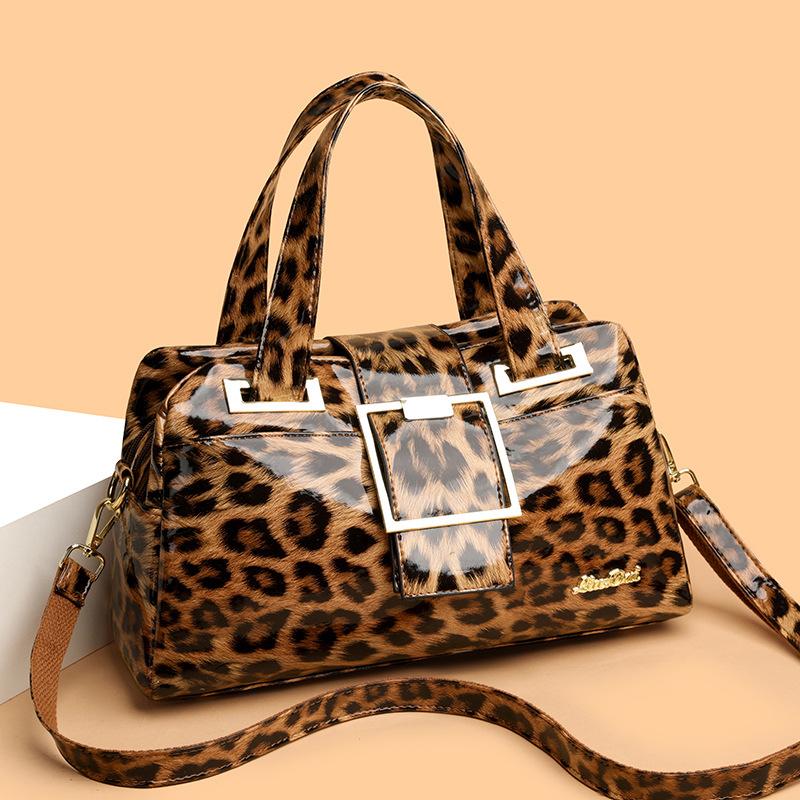 Nowa Torba Bostonka Stylowa Jednolity Kolor Torba dla Mamy w Średnim Wieku Przenośna Torba na Ramię Crossbody