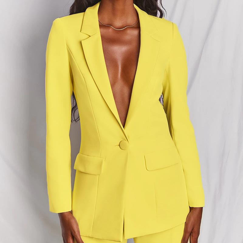 Autumn 2025 Women's Fashion Long Sleeve Suit & Straight Leg Pants Set