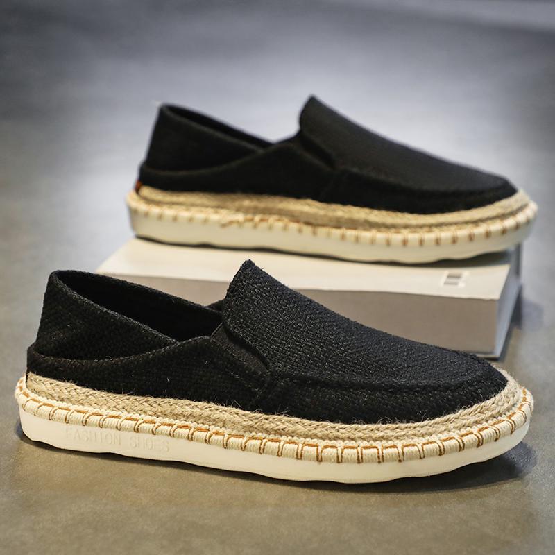 Мужская обувь весна и осень Lazy Pedal Lasagna Мужская повседневная спортивная дышащая тканевая обувь 39 серый 3166₽