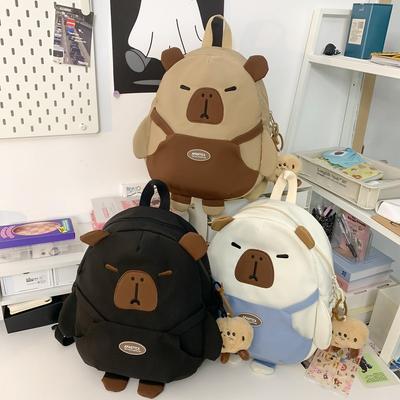 Wind Cartoon Soft Girl Backpack Women's New Large Capacity Small Fresh Cute Capybara Backpack