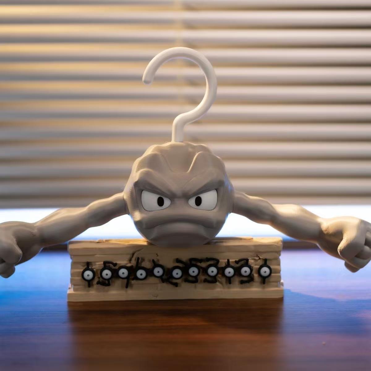 Figure Anime Pokemon Geodude 3D Printing Creative Anime Drying Rack Coat Hanger Clothing Storage Accessories Gifts