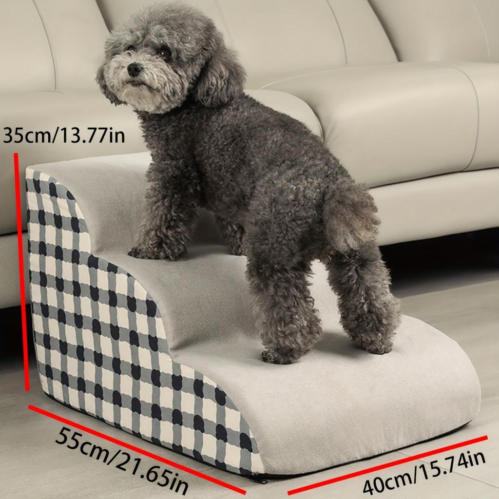Pet 2/3 Steps High Density Foam Dog Secure Stairs Ramps Non-Slip Pet Steps for Older Dogs Pet with Joint Pain Sofa Bed Ladder