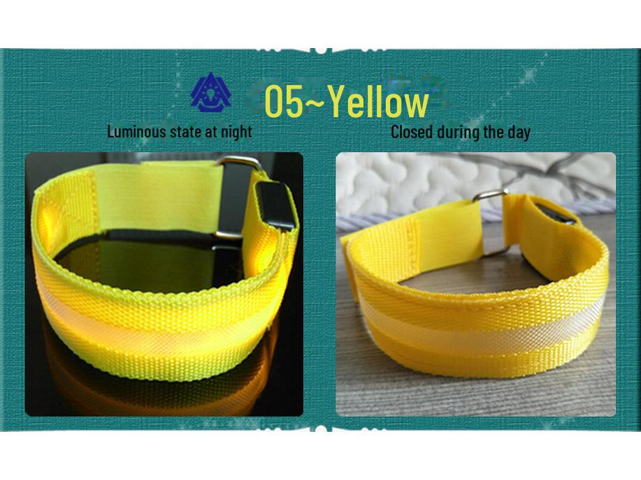 

Спортивная светоотражающая светодиодная повязка на руку – защитный браслет для бега в ночное время, езды на велосипеде, концертов и вечеринок yellow жёлтый