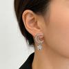 Temperament Butterfly Droplet Earrings Light Luxury Zircon Ear Stud Ladies' Ear Accessories  Girls