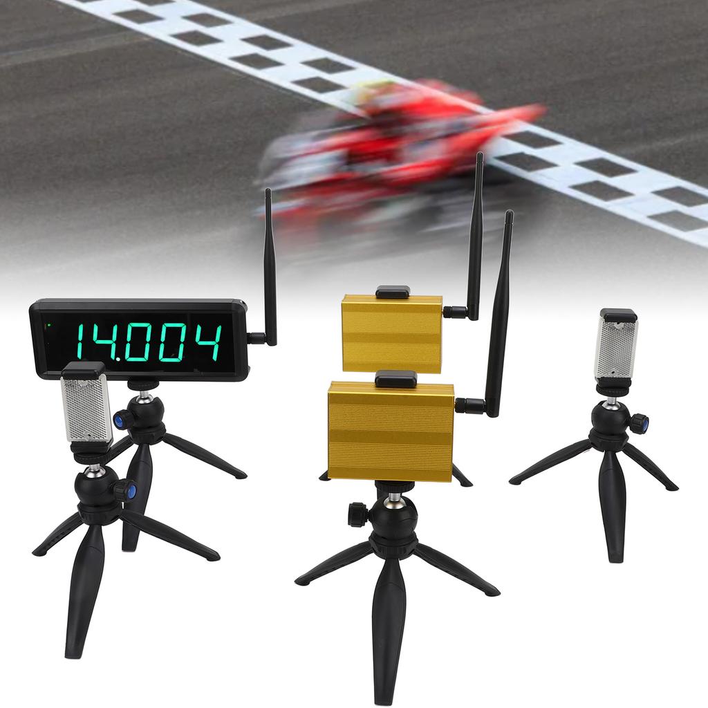 Wireless Laser Timer Shockproof Water Resistant Battery Powered 5 Digit Digital Display for Racing Training Sprint Race Timer