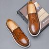 Mode Großbritannien Retro-Mode Neu Herren Schwarz Braun Quasten Stil Flats Lederschuhe Lässige Slipper Formelle Kleidung Schuhe Zapatos Hombre