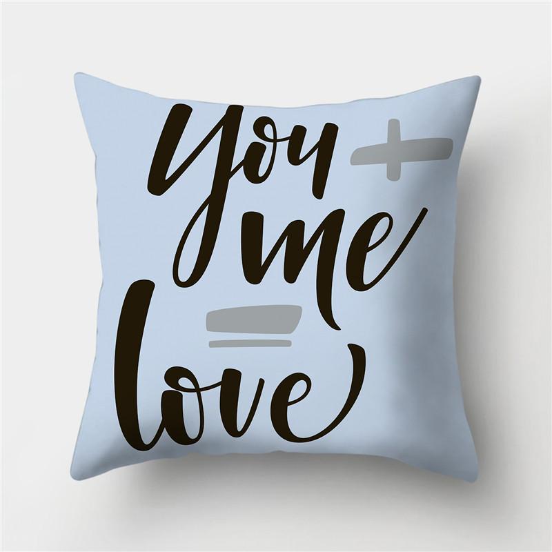 Grey Blue Pillowcase Geometric Cushion Cover Peach Skin Cushion Sofa Cushion Cushion Pillowcase Home Decor Pillowcase