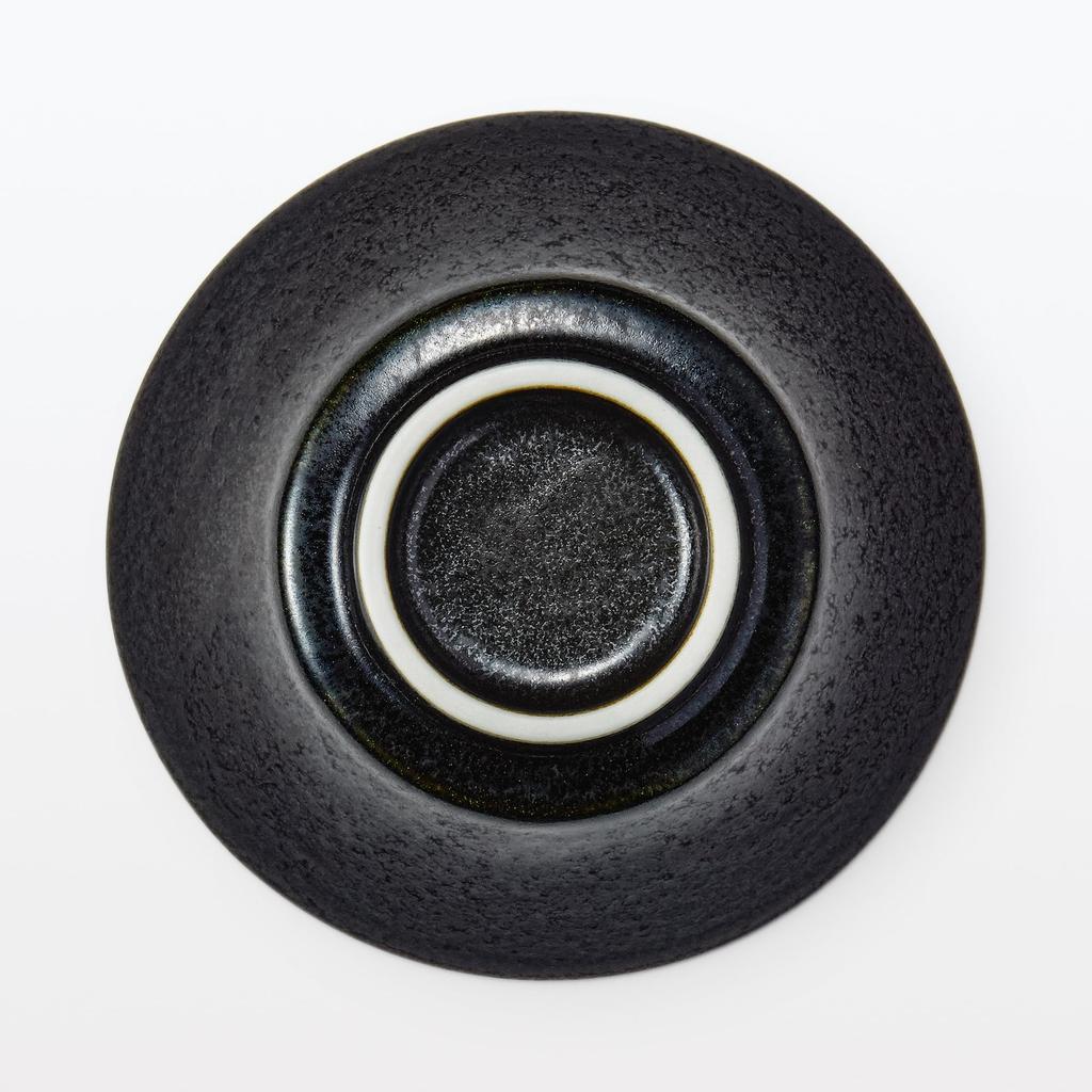 MUJI Mino ware rice black in diameter 83993528 bowl, glaze, approx. 12.7cm
