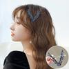 Luxury Shining Crystal Hair Clip For Women V Shape Buckle Hairpins Girls Hair Accessories Headwear Fashion Ornaments Gift