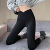 Leggings sottili neri Leggings da fitness slim skinny a vita da donna Pantaloni da yoga sportivi alla moda casual