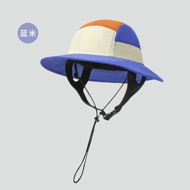 Summer Surf Hat Beach Bucket Hat Seaside Color Sunscreen Hat Anti-splashing Breathable Sun Hat