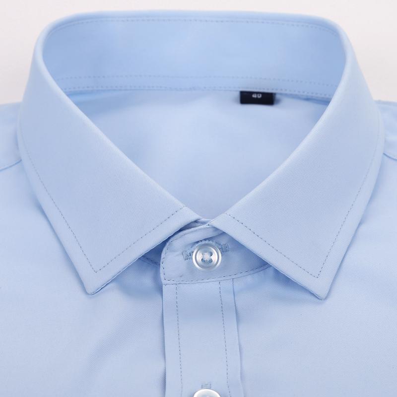 Cămașă de vară cu mânecă scurtă pentru bărbați, formală, cu croiala normală, cămăși de rochie pentru bărbați S ~ 7XL, fără buzunar frontal
