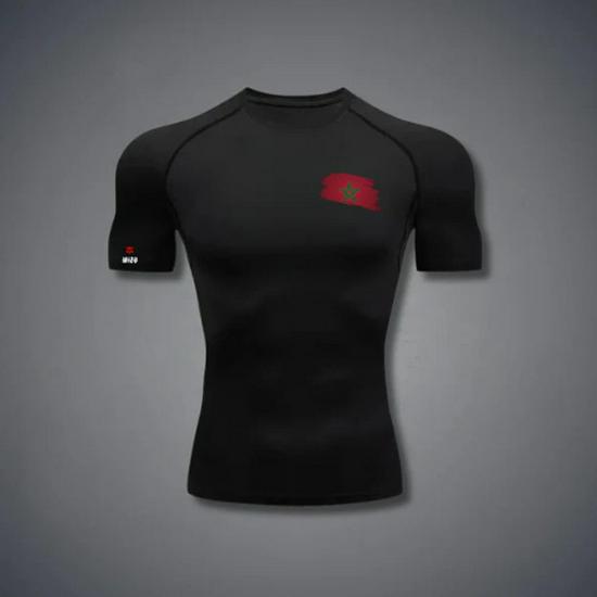 

Мужские быстросохнущие компрессионные футболки: Высокоэластичная, влагоотводящая спортивная одежда для баскетбола, фитнеса и бега. XL