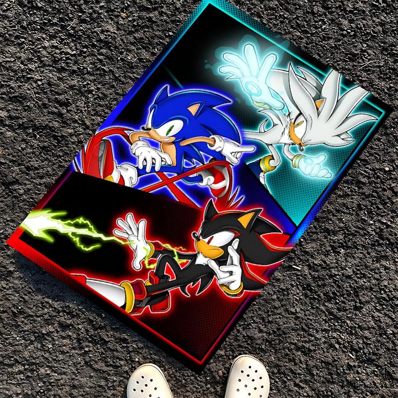 Sonic Printed Carpet, Rug for Office Chair Living Room Bedroom Kitchen Room Decor Gifts.