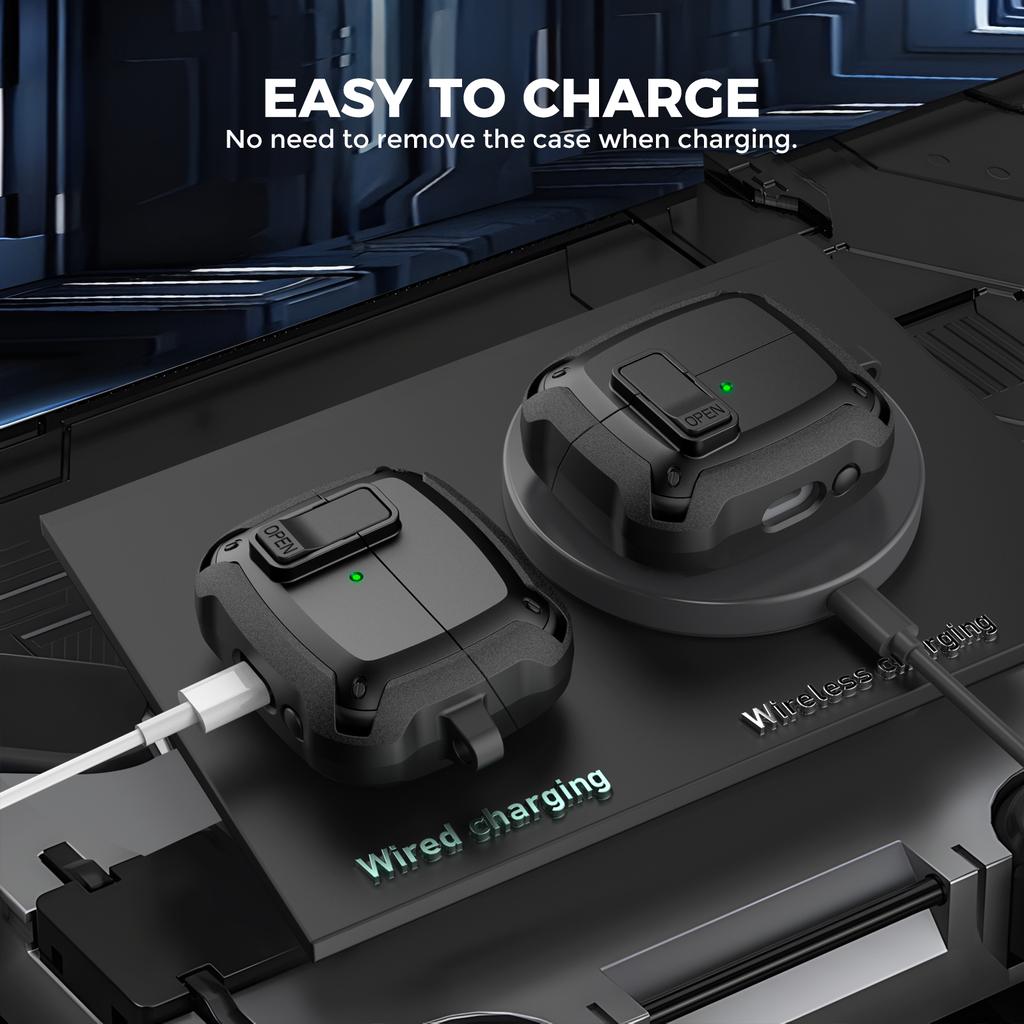 For Samsung Galaxy Buds3/Buds3 Pro Case TPU Anti Drop Protective Earphone Cover with Carabiner