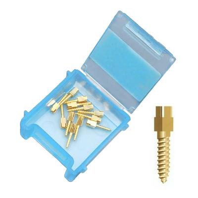 12Pcs Gold Plated Screw Post Kit Stainless Steel Conical Retention Posts All Sizes S M L Xl Single Pack Refills