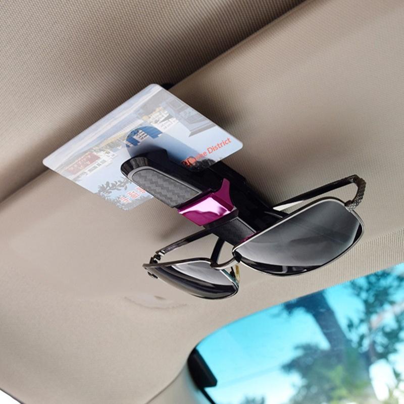 1 Pièce Porte-Lunettes de Voiture Support Pare-Soleil Clip Porte-Lunettes de Soleil Support Strass Portable Lunettes de Soleil Clip Cristal Décoration