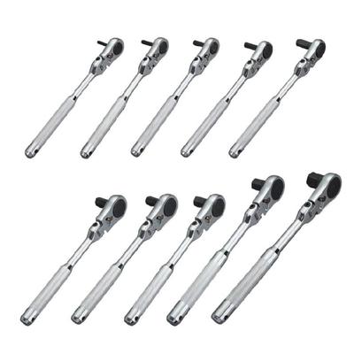 2 In 1 Flexible Head Wrench Steel Industrial Ratcheting Wrench Polishing Flexible Head Ratchet Combination Wrench