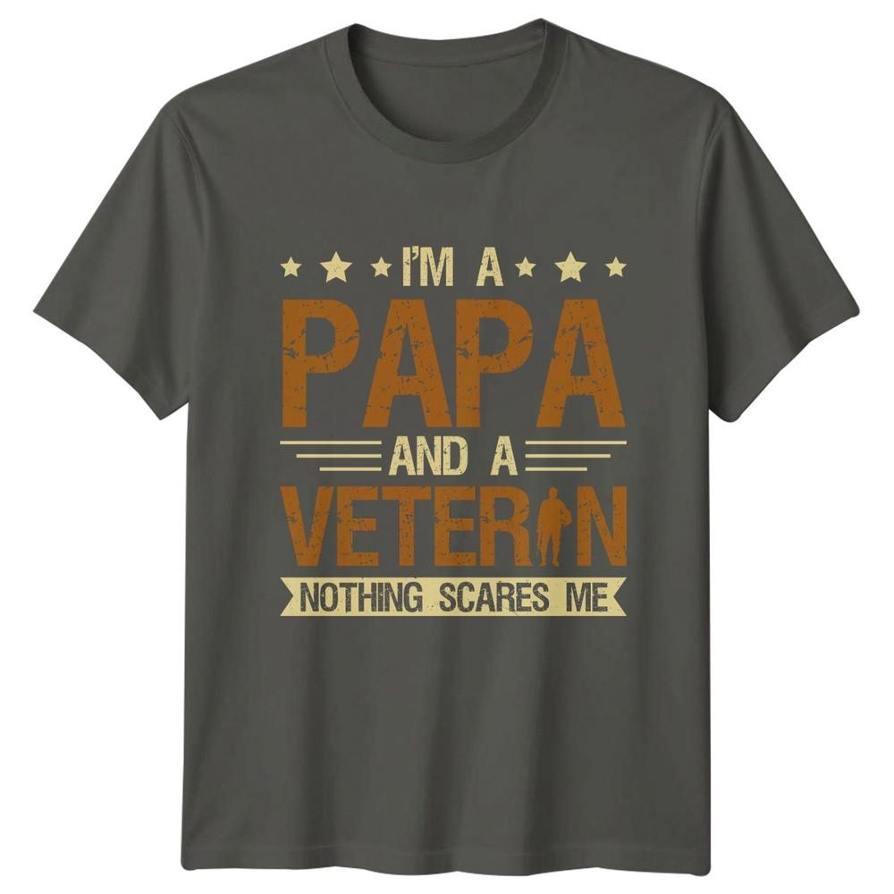Im A Papa And A Unisexs TShirt Veteran Papa Military Fathers Day Gift For Him S