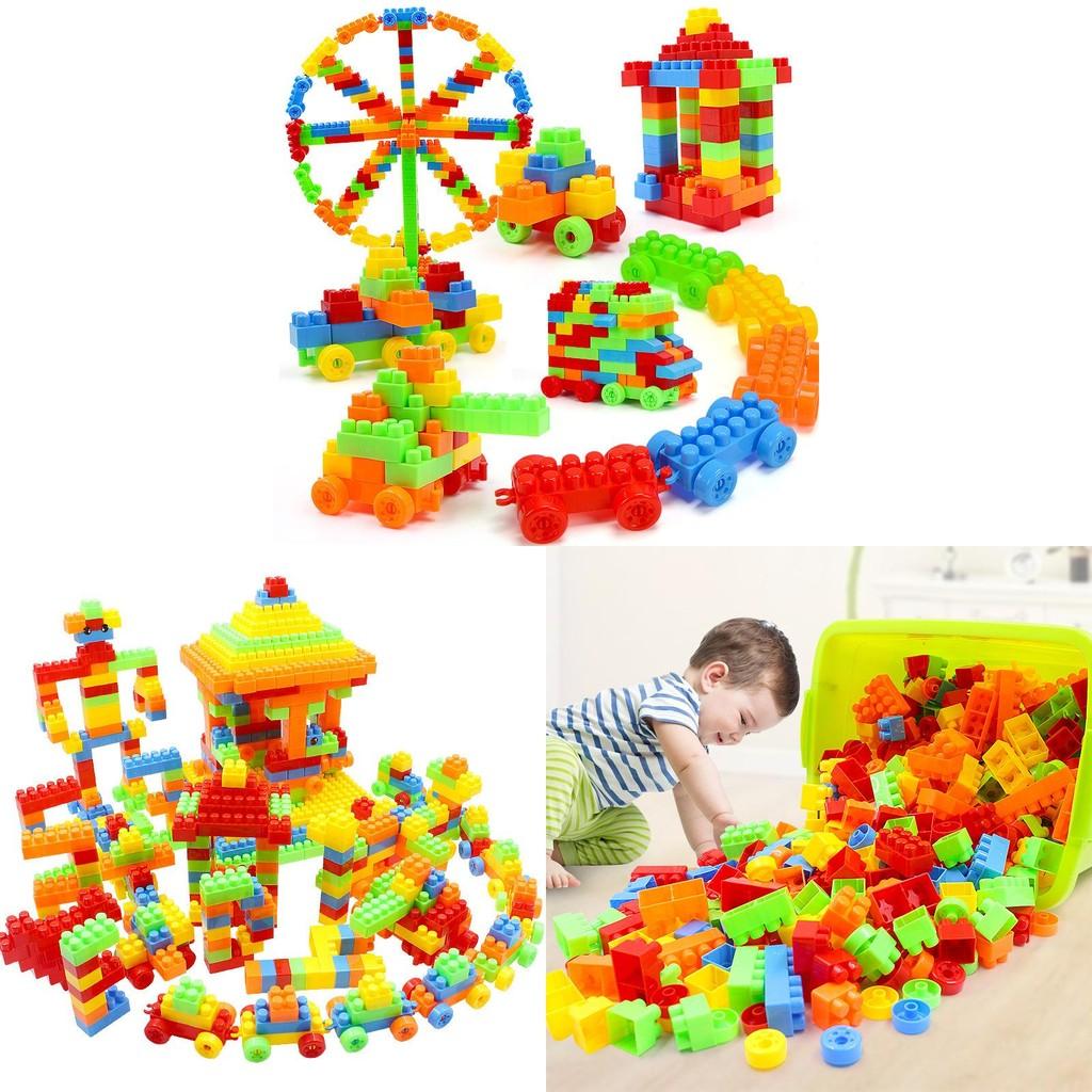 Building Large Plastic Blocks Kids – Diy Educational Set Early Learning Puzzle
