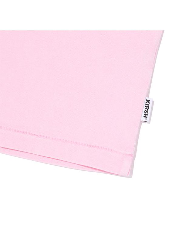 KIRSH Wording Crop Pigment T-Shirt [Light Pink]