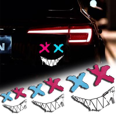 Universal Devil Smile Sticker Car Motorcycle Helmet Waterproof Sticker Decals Decorations Creative Funny PVC Car Stickers
