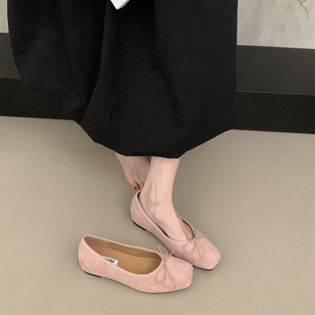 Französische Retro-Lichtmaul-Einzelschuhe Damen 2025 neu Herbst Rot Damenschuhe Ballerinas Sanfte Abend-Flats