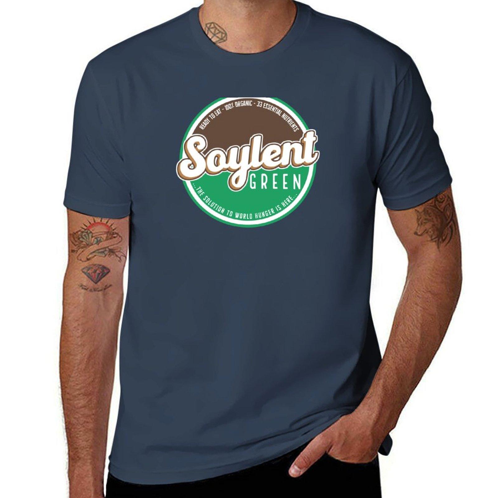 Футболка Soylent Green футболка мужская 100% хлопок люксовый бренд мужские футболки футболка с принтом для мужчины Футболка S