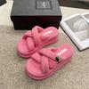 Cool Slippers for Summer Wear New Summer Fairy Style with Skirt Platform Beach Sandals One-word Drag