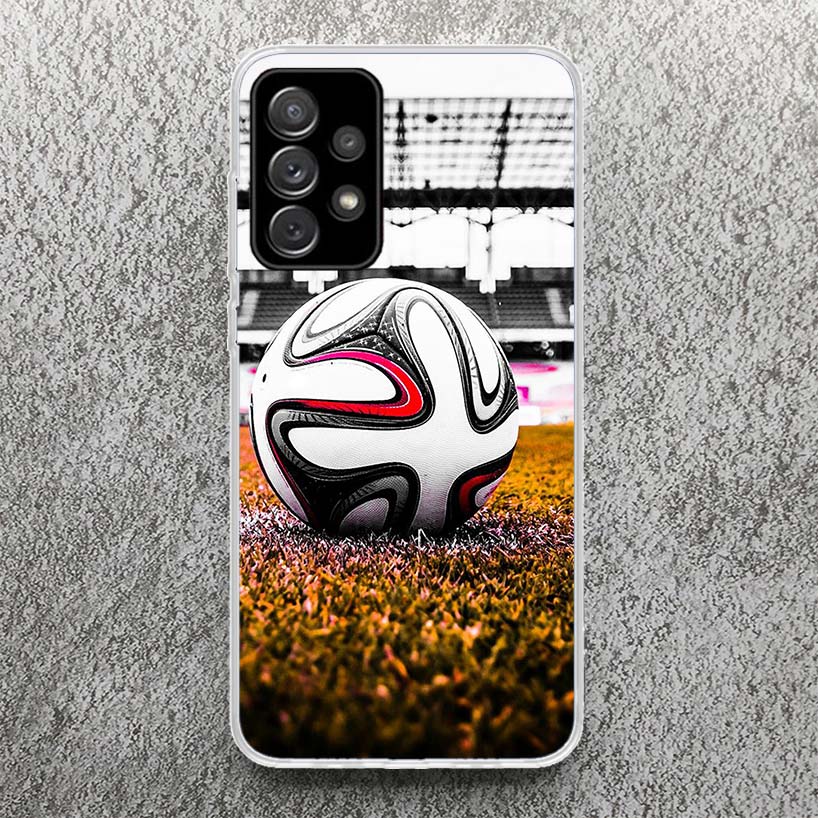 Football Soccer Ball Design Print Soft Case for Samsung A51 A50 A21S A70 A71 Phone Shell A31 A41 A10 A20E A30 A40 A6 A7 A8 A9 Pa